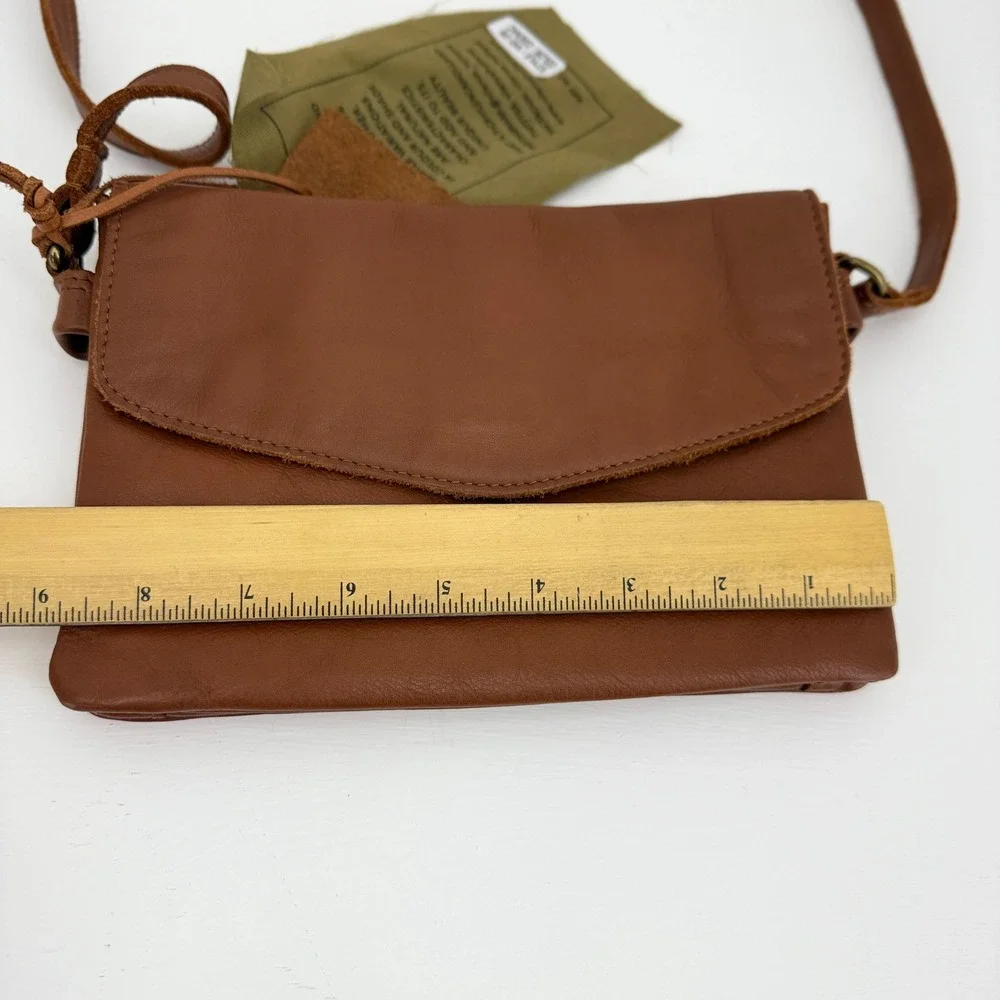 VILENCA HOLLAND Cognac Genuine Leather Crossbody Bag‎ Style VIO 09 NEW